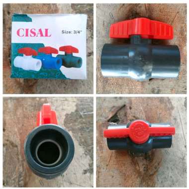 Stop Kran PVC 3/4" Inch Polos Tanpa Drat Murah