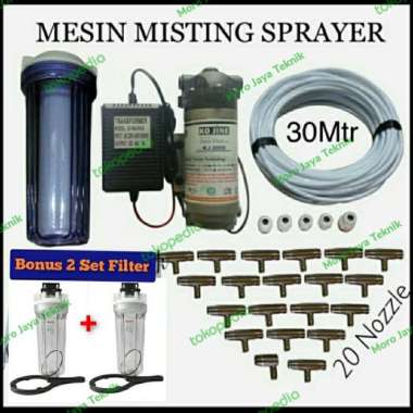 PAKET MISTING SPRAYER EMBUN 20 TITIK MIST NOZZLE