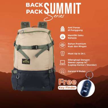 Tas Ransel Backpack Outdoor Waterproof, laptop 14 Inch, Summit Wanderer Jade