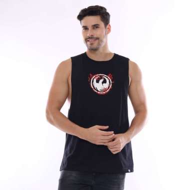 Dragon Kaos Singlet Pria Forsaken Planet Surf S