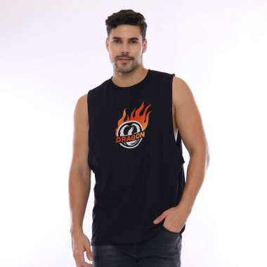 Dragon Kaos Singlet Pria Burn Planet Surf S