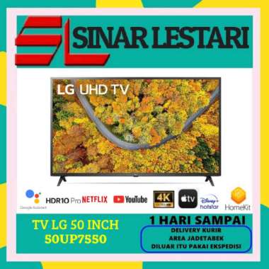 TV LG 50UP7550 SMART TV 50 INCH UHD 4K LED TV LG 50UP7550PTC THINQ AI Multicolor