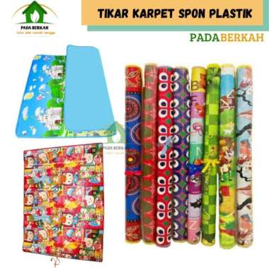 Karpet Tikar Lantai Plastik Spon Matras Gulung Karakter Aneka Gambar Spon Tebal