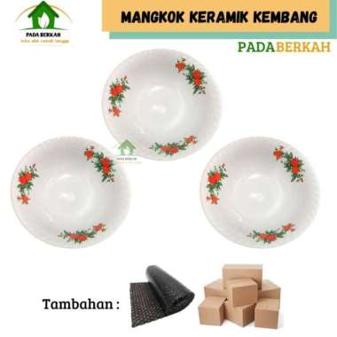 Mangkok Keramik Motif Kembang Bunga Classic Lucky Mangkok Soto Bubur