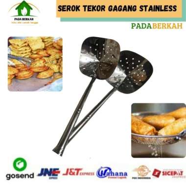 Saringan Penggorengan Kotak Gagang Stainless Serok Masak Persegi Kotak