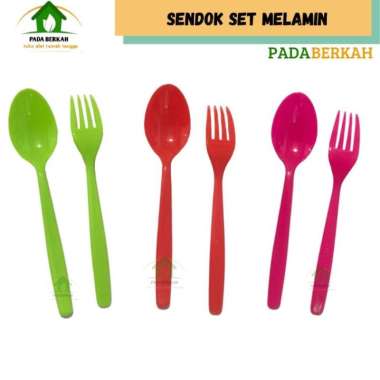 Sendok Garpu Makan Melamin Set Sendok Garpu Jepang Melamin Set Hijau