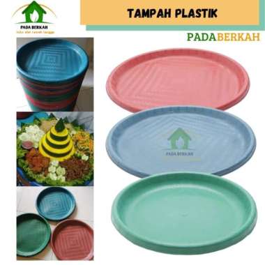 Tampah Plastik Tampah Loyang Bulat Plastik Nampan Tumpeng 50 Cm-Besar