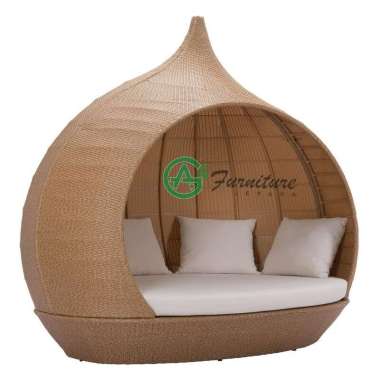Daybed Rotan Sintetis Rangka Alumunium