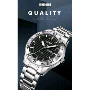 SKMEI Jam Tangan Analog Pria Cowok Cowo Original Murah Anti Air - 9293 silver