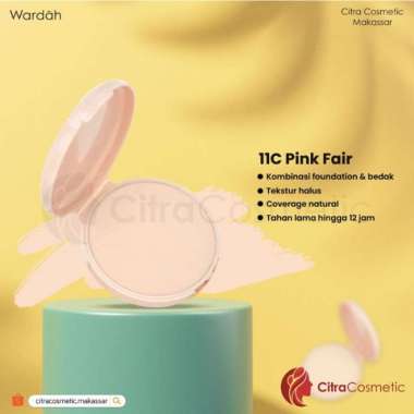Wardah Refill colorfit powder Velvet foundation | isi ulang bedak Pink fair