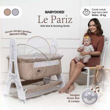 BabyDoes BD 1634 Le Pariz Tempat Tidur Bayi Grey