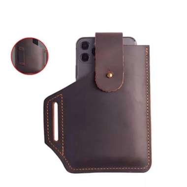Mivaso Dompet Hp Pinggang Pria Kulit Sapi Original - Tas Pinggang Hp Pria Kulit Sapi - Sarung Hp Pin
