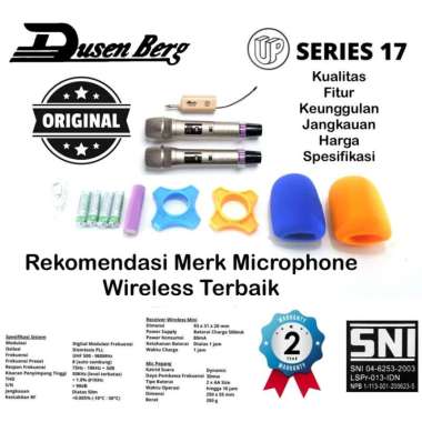2 Mic Wireless DUSENBERG Series 17 Mic Bluetooth Bisa Charger- Garansi