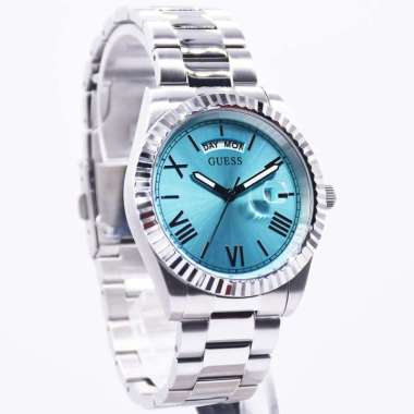 Guess GW0265G11 - Jam Tangan Pria Silver Stainless Steel Original Garansi Resmi