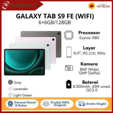 Samsung Galaxy Tablet Tab S9 FE Wifi RAM 6/128GB GARANSI RESMI SEIN GRAY 6/128