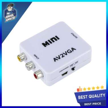 CONVERTER BOX RCA TO VGA + AUDIO AV2VGA