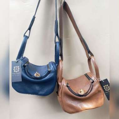 MIVASO [SIZE 19 cm] Tas Kulit Asli Wanita Shoulder bag Lindi SDL099 19 cm Hitam