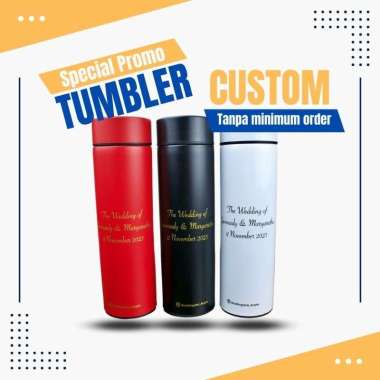Custom Termos Tumbler Laser UV Print Souvenir Hasil Cetak BER WARNA Stainless Cetak Nama Logo Tumble