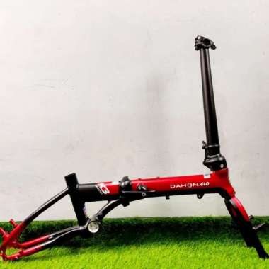 FRAMESET SEPEDA FRAME ORI DAHON K3 PRO VBRAKE RIM BRAKE INCLUDE HANDLEPOST FRAME SEPEDA LIPAT RED