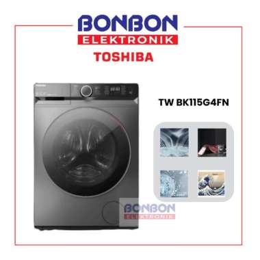 TOSHIBA Mesin Cuci Front Loading Washer TW BK115G4FN Ultra Fine Bubble