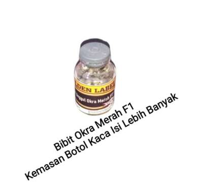 Bibit Unggul Okra Merah F1 Kemasan Botol Kaca| Benih Okra Merah F1