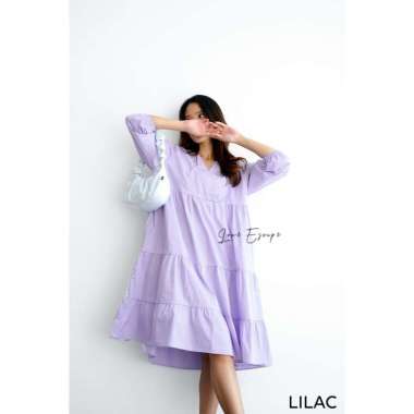 LOVE ESCAPE Dress Fashion Wanita/Dress Casual Wanita/Hyeri Dress LILAC