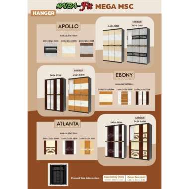 LEMARI Pakaian Plastik Gantung Naiba FIT MEGA Hanger 2424 KHUSUS BOGOR