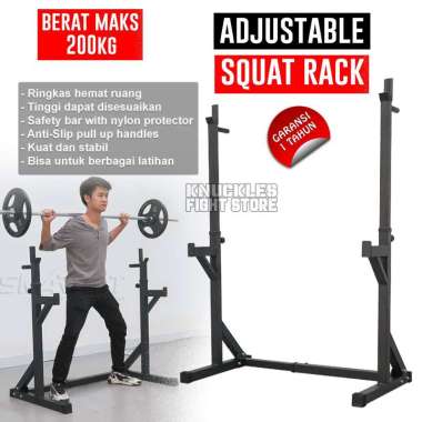 Squat Rack Home Half Rack Gym, Squat Stand Alat Fitness Home Gym Bench Press Hook H1 STOCK DISPLAY