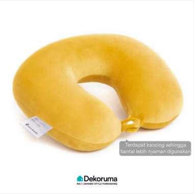 Dekoruma KAHO Bantal Leher U Shape / Neck Pillow Mustard
