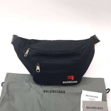 Balenciaga explorer medium embroidered beltbag / bumbag black