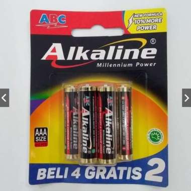 Baterai ABC Alkaline AAA / A3 isi 6 Baterai Kecil