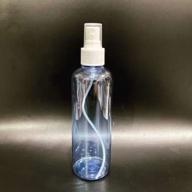 BOTOL SPRAY BIRU TRANSPARAN 250 ML - TUTUP SPRAY PUTIH / BENING