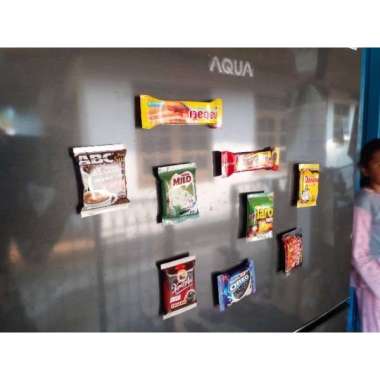 GANTUNGAN KUNCI DAN TEMPELAN KULKAS MINIATUR SNACK GANCI MAKANAN LUCU MAGNET UNIK MAGNET KULKAS SNAC