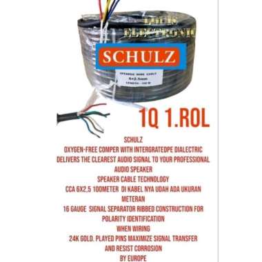 Kabel Speaker isi 6 6x2.5 mm SCHULZ ORIGINAL 6x2.5mm 1 Roll 100 Meter