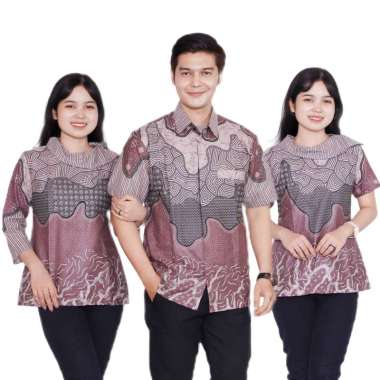 Blouse Atasan Batik Wanita Modern Couple Pria Elegan Batik Dua Putri Monde PRIA M