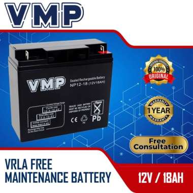 Aki UPS VMP 12V 18AH Baterai UPS Aki Kering Batere UPS Battery VRLA original bergaransi resmi