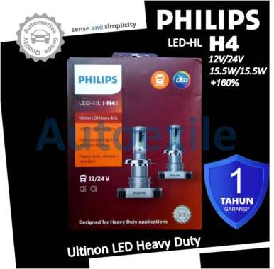 Philips Ultinon LED Heavy Duty H4 12V 24V 6000K Putih Lampu Mobil APV Avanza Agya Ayla Calya CRV Ert