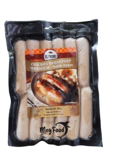 Sosis El Primo Chicken Breakfast | Premium Sosis Ayam 360 gr