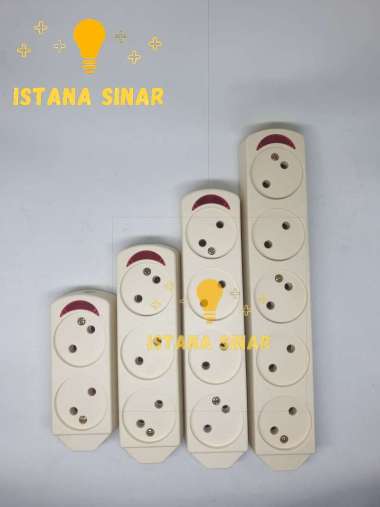 Stop Kontak Lampu Meiko 2 3 4 5 Lubang Terminal Kuningan / Colokan listrik 2 Lubang