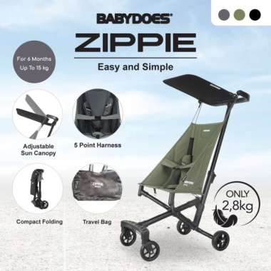 Stroller Babydoes Zippie / Cabin Size Green