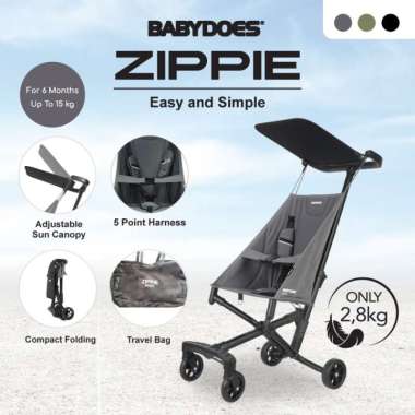 Stroller Babydoes Zippie / Cabin Size Grey