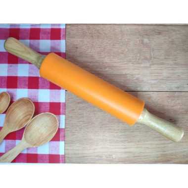 aiGooTan - ROLLING PIN SILIKON 30 CM - Penggiling Adonan Tepung Anti Lengket Non Stick Roller Silico