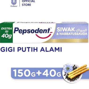 Promo Harga Pepsodent Pasta Gigi Complete 8 Actions Siwak & Habbatussauda 190 gr - Blibli