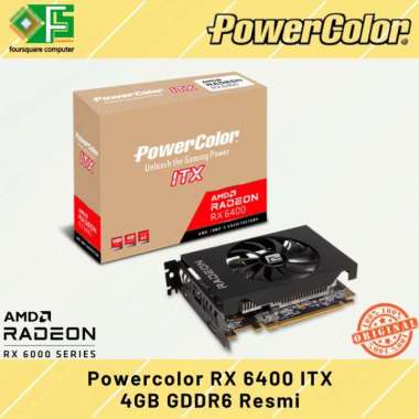 VGA Powercolor Radeon RX 6400 ITX 4GB GDDR6 Resmi