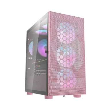 Casing PC M-ATX Darkflash DLM21 | CPU Case Micro ATX Pink