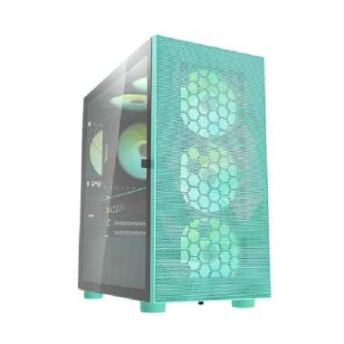 Casing PC M-ATX Darkflash DLM21 | CPU Case Micro ATX Neo Green
