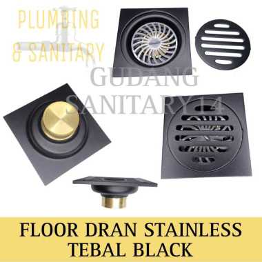 floor drain stainless bulat black tebal saringan got bulat hitam tebal sargot stainless hitam floor
