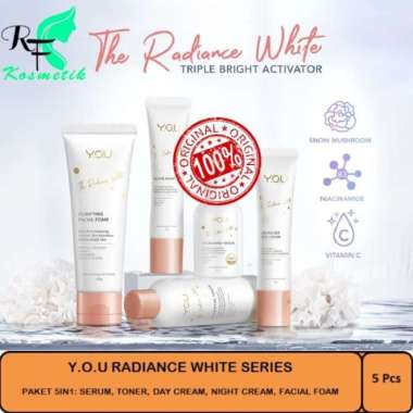 Paket YOU Skincare 5 IN 1 The Radiance White Brightening Series Multivariasi Multicolor