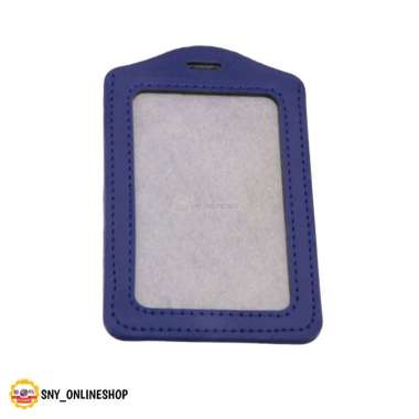 10pcs Tempat ID Card Tempat Kartu ID Kulit Name Tag ID Card Holder Biru
