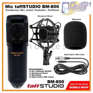 Microphone Condenser TaffSTUDIO BM800 for Live Streaming / Youtube / PodCast